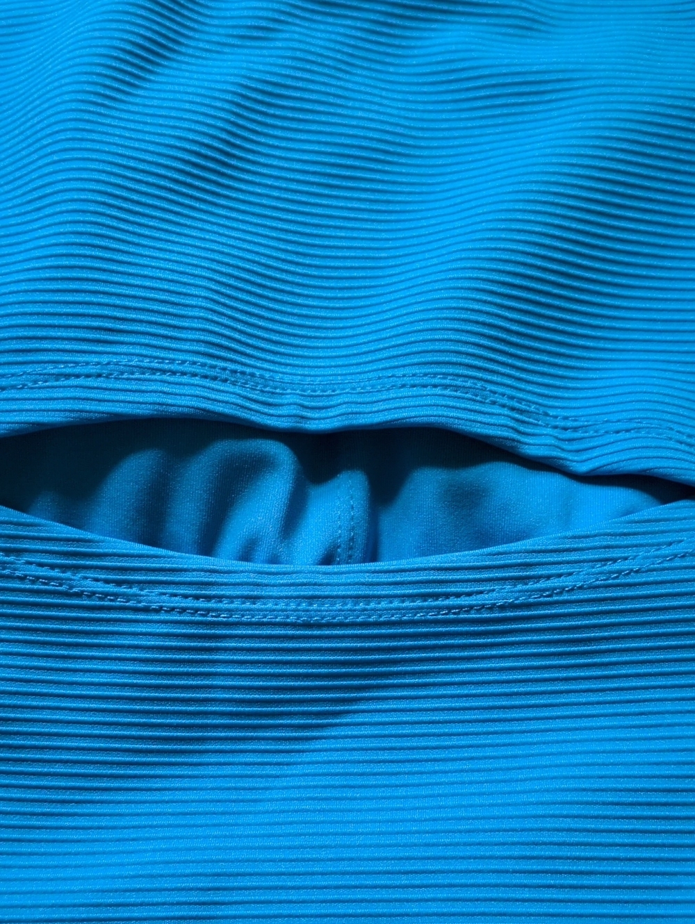 Move Theology Blue Ribbed Crop Activewear Tank Top - Picture 6 of 6